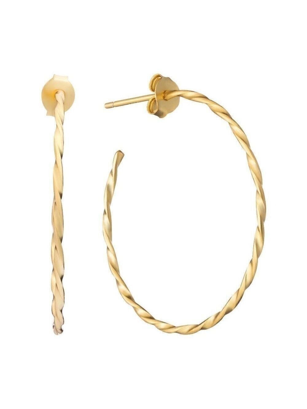 Delicate Twist Hoop Earrings